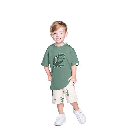 Conjunto Adventures Camiseta Malha e Bermuda Moletom