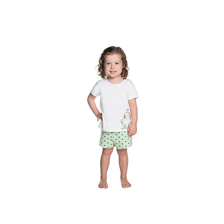 Pijama Capivara Blusa e Shorts Malha