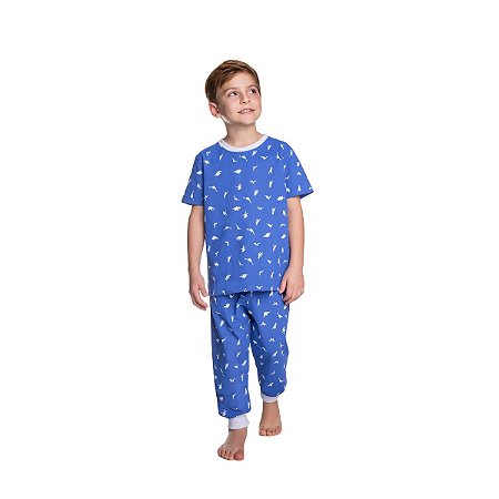 Pijama Estampado Blusa e Calça Malha