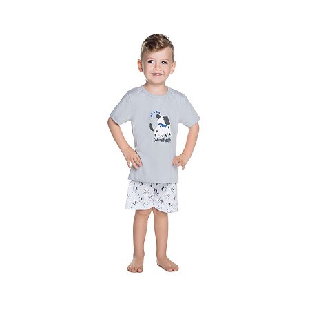 Pijama Puppy Friend Camiseta e Bermuda Malha