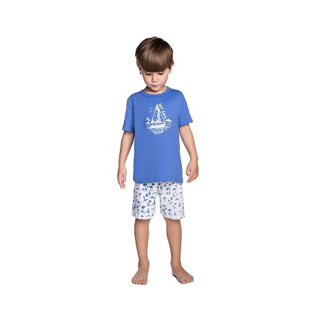 Pijama Set Sail Camiseta e Bermuda Malha