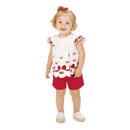 Conjunto Bata Cotton e Short Moletinho