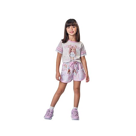 Conjunto Blusa e Shorts Infantil Tenis Club Branco