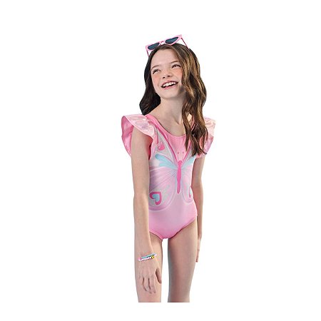 Maio Infantil Borboleta Rosa