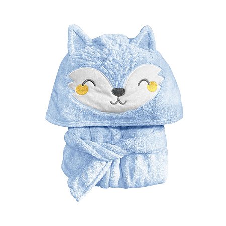 Roupão Power Sec Animado Raposa Azul
