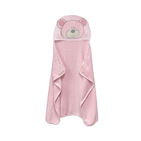 Toalha Power Sec Animada Urso Bru Rosa