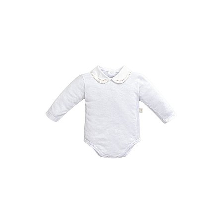 Body Gola Bordada Mini Flores Feminino