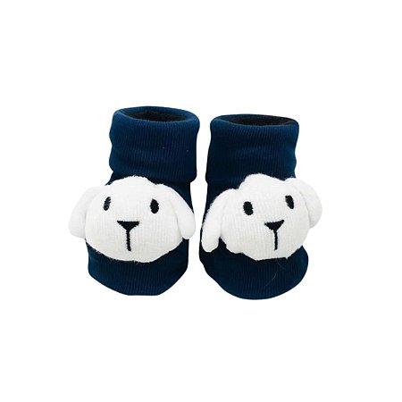 Meia Sapatinho Antiderrapante com Cachorro Marinho