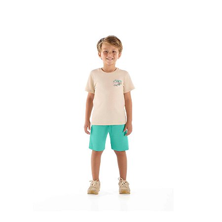 Conjunto Infantil Camiseta e Bermuda Estampa Player