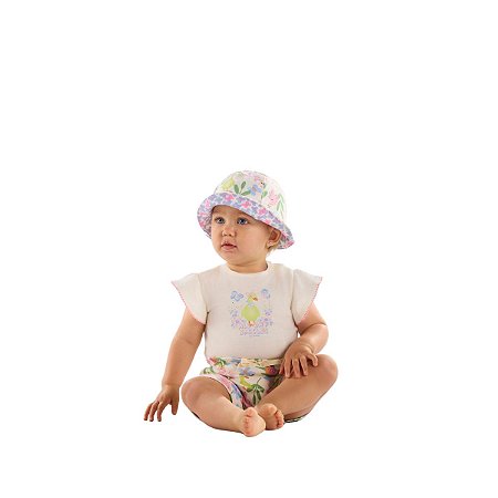 Conjunto Body e Shorts em Suedine Off White