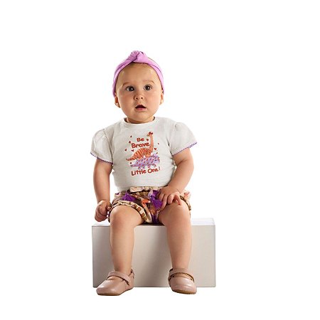 Conjunto Body Suedine e Shorts Malha Linho Off White