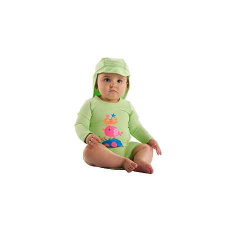 Macaquinho em Malha UV Tartaruga Verde