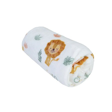 Cobertor Infantil Luxo Leão Laço Bebê