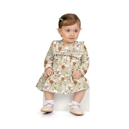 Vestido com Body Verde Orvalho