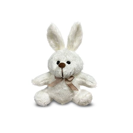 Coelho Lulli de Pelúcia Branco com Laço