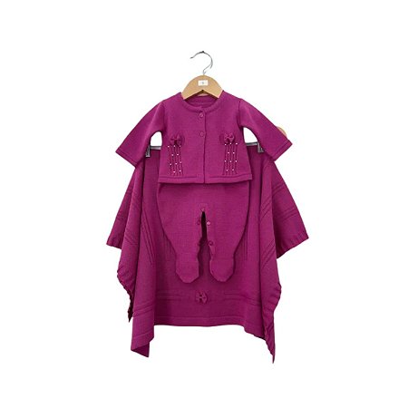 Saída Maternidade Tricot 3 Peças Modelo Romance – Cores Diversas