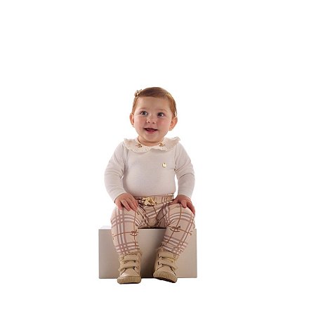 Conjunto Suedine Premium com Calça Thermosoft Sublimada Off White
