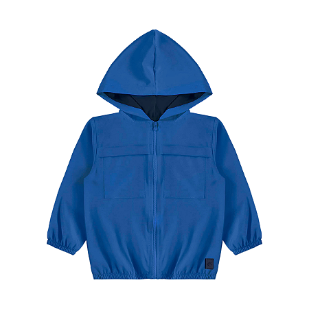 Jaqueta Corta Vento em Microfibra Azul Royal