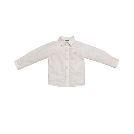 Camisa Manga Longa Maquinetado Bege