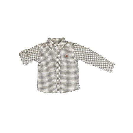 Camisa Manga Longa Maquinetado Xadrez Verde