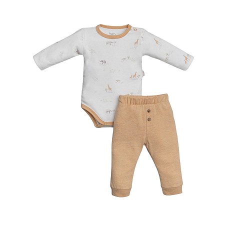 Conjunto Body Manga Longa e Calça Malhão