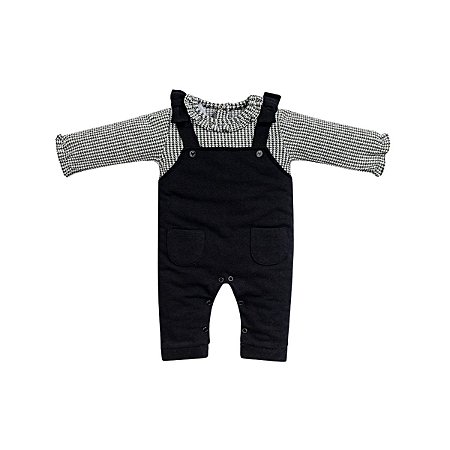 Macacão Jardineira Molecotton Preto