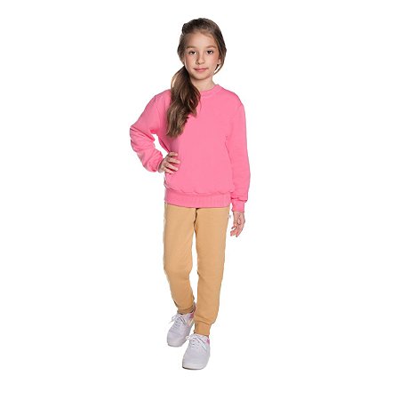 Calça Unissex Básica Moletom com Felpa