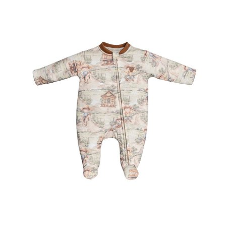 Macacão Longo Zíper Plush