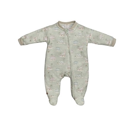 Macacão Longo Zíper Suedine