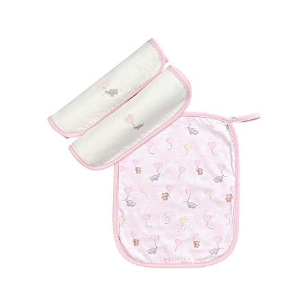 Kit 3 Fraldinhas Boca Estampada Menina