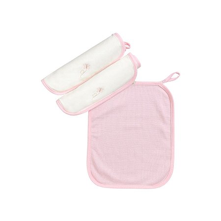 Kit 3 Fraldinhas Boca Lisa Menina