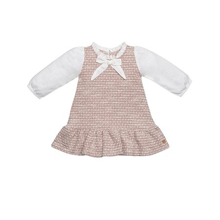 Vestido Manga Longa Tweed