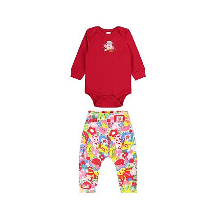 Conjunto Body Manga Longa e Calça Suedine Premium