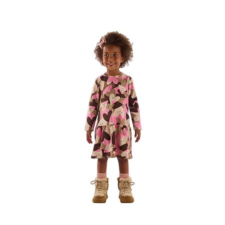 Vestido em Cotton Bege