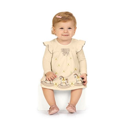 Vestido com Body em Algodão com Elastano