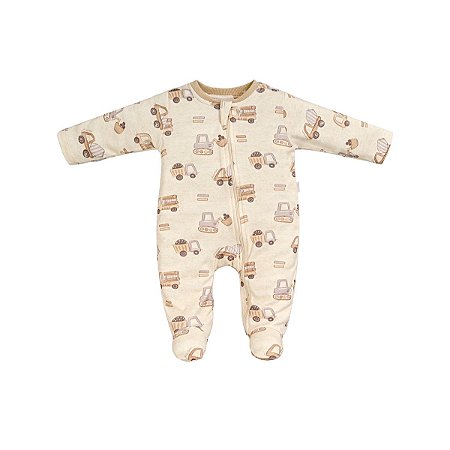Macacão Longo Menino com Ziper Estampado