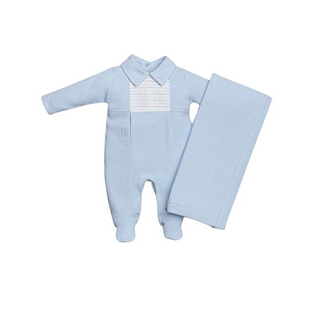 Saída Maternidade com Manta Malha Tricot