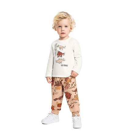 Conjunto Meia Malha e Moletom Off White
