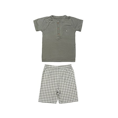 Pijama em Malha Light Touch Viscose com Elastano Verde