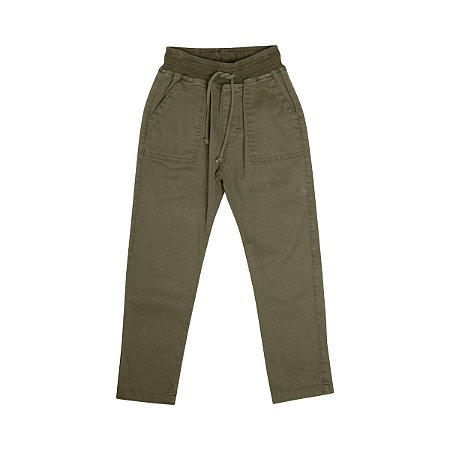 Calça Fun Sarja Comfort Verde Militar