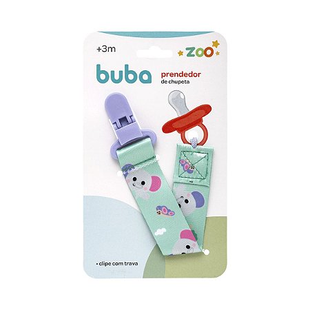 Prendedor de Chupeta Buba Zoo Elefante
