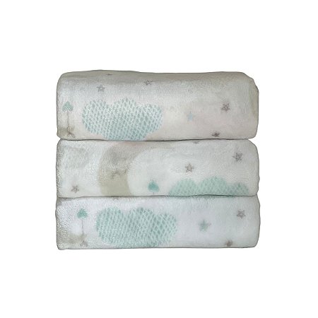 Cobertor Infantil Luxo Lua Verde Laço Bebê