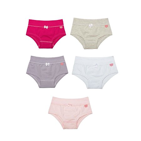 Calcinha Infantil Cotton Básica Upman - Cores Diversas