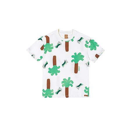 Camiseta Manga Curta Coqueiros Branca