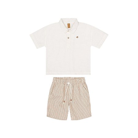 Conjunto Camisa Polo e Bermuda Listrada