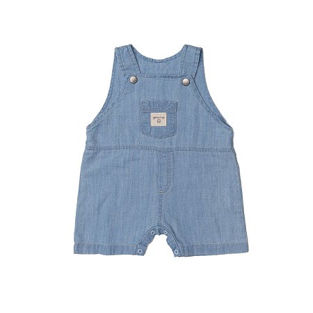 Jardineira Bebê Sunset Azul Jeans