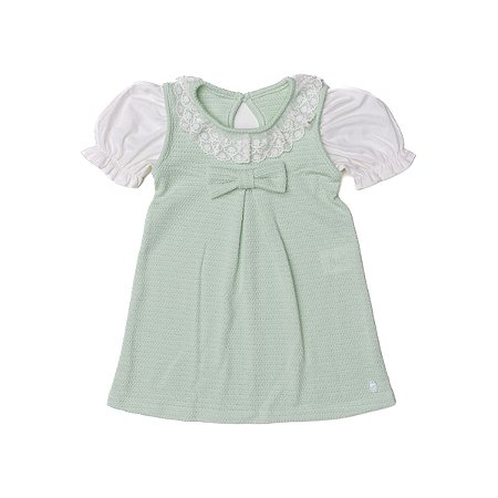 Vestido Nature Verde com Renda