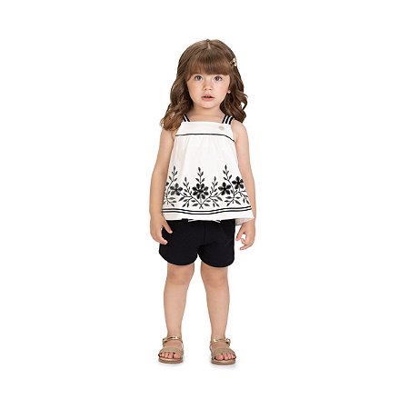 Conjunto Infantil Milon Blusa e Short Preto