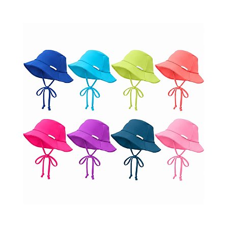 Chapéu de Praia Bebê Fofotinhos Proteção UV Liso