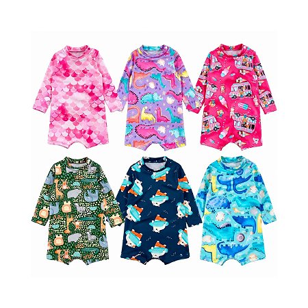 Macaquinho Infantil Fofotinhos Proteção UV Estampado